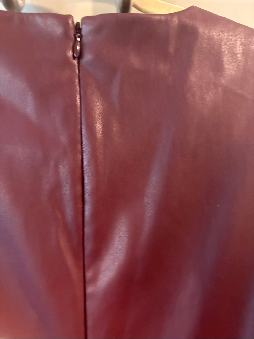 Jonathan Simkhai Toni Faux Leather Cutout Sleeveless Midi Dress in Mulberry Red - Picture 11 of 16